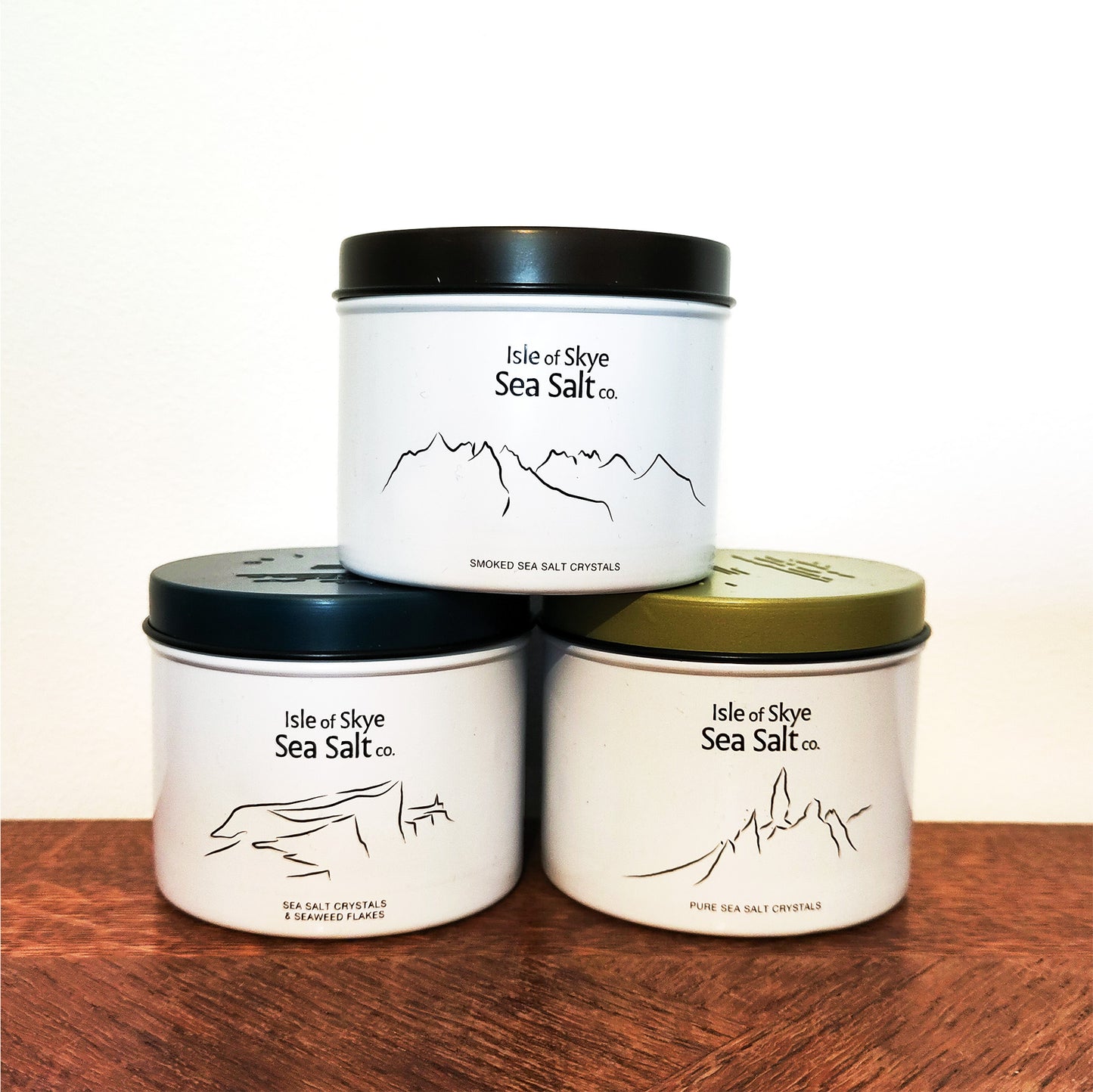 A Taste of Skye - 3 x 120g Natural and Flavored Sea Salts Gift Set