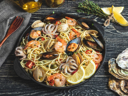 Seaweed Salt Seafood Pasta: A Taste of the Ocean