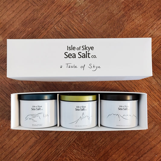 A Taste of Skye - 3 x 120g Natural and Flavored Sea Salts Gift Set